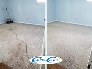 Before and after carpet cleaning. 